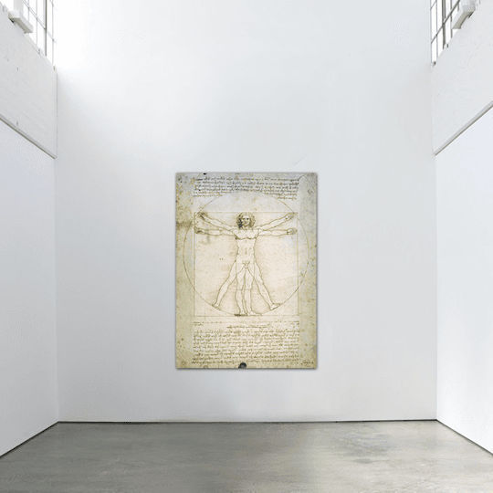 Canvas Leonardo Da Vinci The Vitruvian Man 66x93