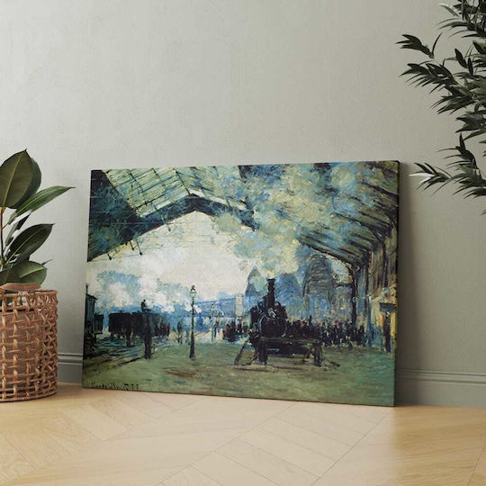 Καμβάς Oscar Claude Monet Ο Σιδηροδρομικός Σταθμός Του Saint Lazare Στο Παρίσι 142χ177 Καμβάς Oscar Claude Monet Ο Σιδηροδρομικός Σταθμός Του Saint Lazare Στο Παρίσι 142χ177