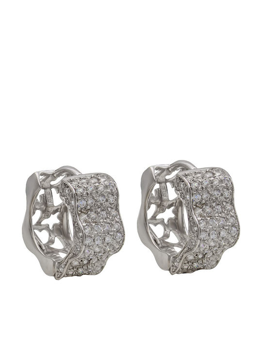Savvas Design Обици от White Gold с Камъни