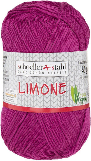 Fir 100% Bumbac Limone Tricotat Croșetat 125 M 133 Fucsia Scholler