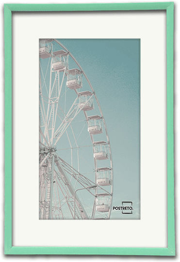 Rama Foto Plastic Verde Pastel