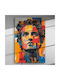 Modern Portrait Multicolored Shapes – Canvas Painting 100 X 67cm