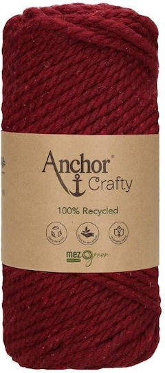 Anchor Crafty Combed Macrame Cord 5 Mm 250 G 40 M Burgundy