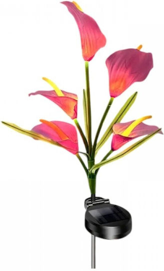 Set 2 Eingesteckte Solarleuchten Blumen mit Rot Licht IP65