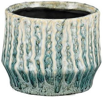 Mica Plant Pot Ceramic Blue