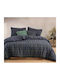 Nef-Nef Homeware Naiberg Σετ Σεντόνια Μονά Φανελένια 160x260εκ. Denim (3τμχ)
