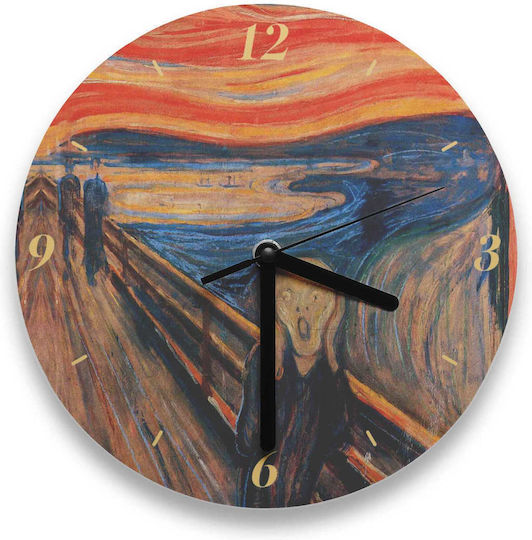 Ρολόϊ Τοίχου Kαμβάς Edvard Munch – Η Κραυγή 35cm