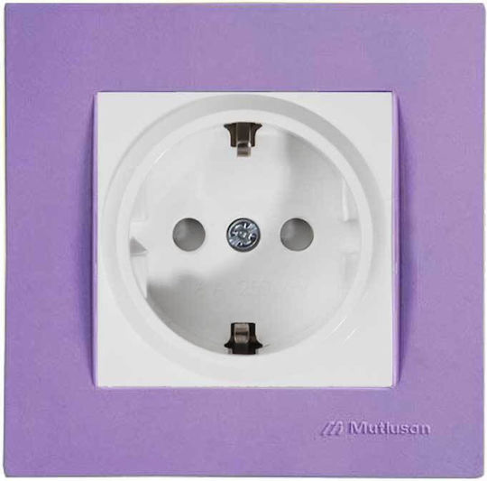 Mutlusan Rita Priză Electrică Mortice Simplă Violet