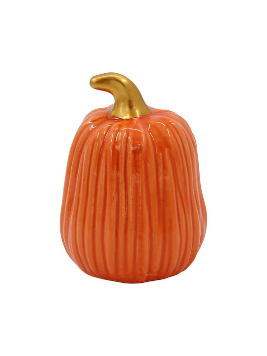 Decorative Ceramic Pumpkin Φ8.5x12 Cm Orange Keskor 67262-1