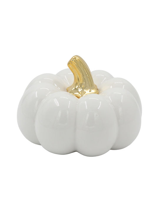 Decorative Ceramic Pumpkin Φ12x8 White Keskor 6...