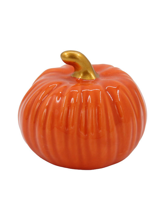 Decorative Ceramic Pumpkin Φ8x6.5 cm Orange Kes...
