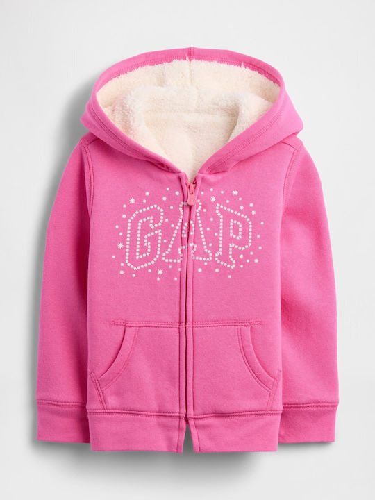 GAP Παιδική Ζακέτα Φούτερ Βαμβακερή Pink Azalea
