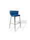 Σκαμπό Μπαρ Επενδυμένο με Βελούδο Moritz Vlt04blue Μπλέ 55x58x79εκ.