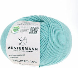 Austermann Merino Din Lână Curacao Albastru 160m