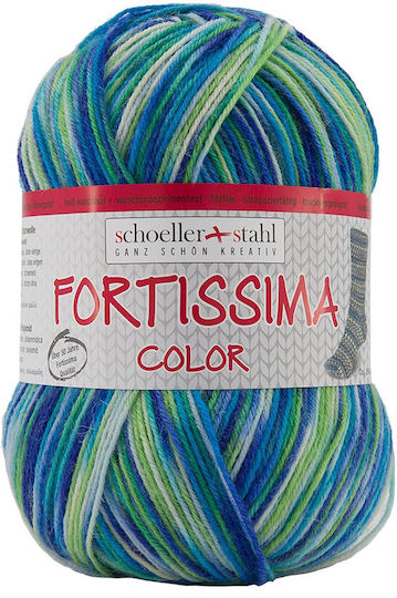 Вълнени Нишки За Плетене Чорапи 4 Цвята 439 М Scholler Fortissima Sapphire 2472