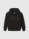 Kids Sweatshirt with Hood and Pockets True Black