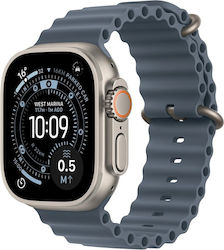 Apple Watch Ultra 3 49mm Natural Titanium Case with Anchor Blue Ocean Band Apple Watch Ultra 3 49mm Natural Titanium Case with Anchor Blue Ocean Band