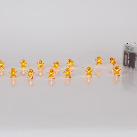 Lights LED 1.9m. Warm White Battery in String 1pcs