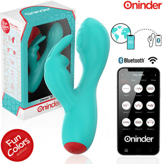 Oninder Cute Mini Δονητής Rabbit με Απομακρυσμένο Έλεγχο 3cm Τιρκουάζ