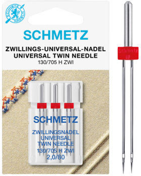 Set 3 Acuri Schmetz Dubleți Dimensiunea 80 Distanța 2 Mm Între Acuri