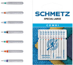 Set 10 Schmetz Kombi Spezial Große Nadeln Bunt Universell Jeans Jersey Leder Microtex
