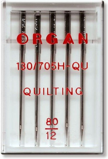 5 Organ Quilting Needles 80 Needle Fineness