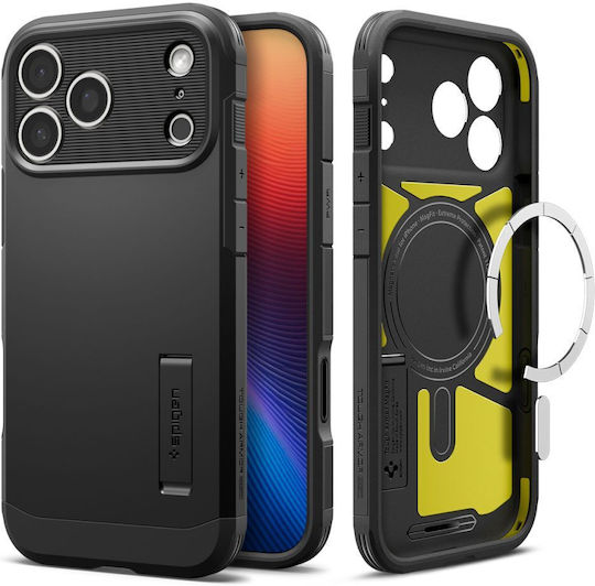 Spigen Tough Armor T Magsafe Back Cover Plastic / Silicone 1.2mm Black (iPhone 17 Pro Max)