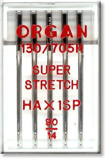 Set 5 Organ Super Stretch Needles Fineness 90 Needle System 130/705h