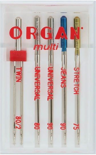 5 Organ Multi Box Needles Includes Jeans Universal Super Stretch Needles A Double Needle System Ac130/705h