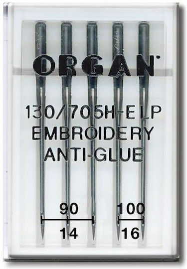 5 Organ Stickerei Nähnadeln Anti-Kleber-Nadel Feinheit Zwischen 90-100