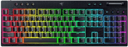 Razer BlackWidow V4 Low-profile HyperSpeed Wireless Gaming Mechanical Keyboard with Razer Green switches and RGB lighting (English US)