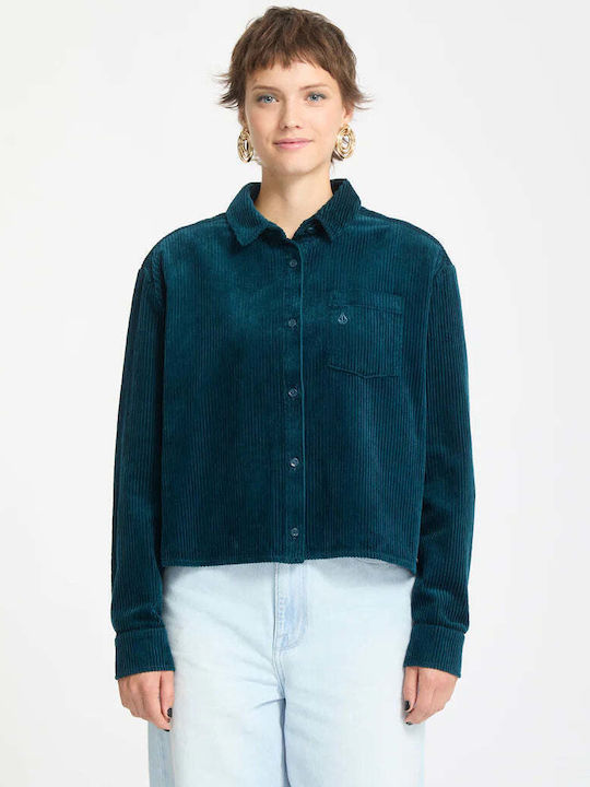 emerald green dress shirt womens Harriton M500W Ladies' Easy Blend Long-Sleeve Twill Shirt with Stain-Release main image 1
