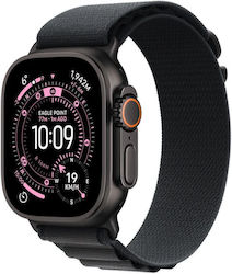 Apple Watch Ultra 3 49mm Schwarz Titanium Gehäusedurchmesser mit Schwarz Alpine Loop