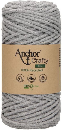 Anchor Crafty Sfoară Macrame Pieptănată 3 Mm 250 G 65 M Gri