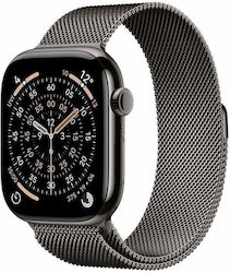 Apple Watch Series 11 Cellular 46mm Schiefer Titan Gehäuse mit Schiefer Milanese Loop