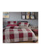 Nef-Nef Homeware Casual Σετ Σεντόνια King Size με Λάστιχο 180x200+35εκ. Bordo (4τμχ)