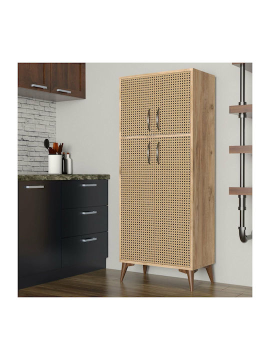 Dulap Mare Multifuncțional Din Pin Hazeran Uși 62x35x155cm