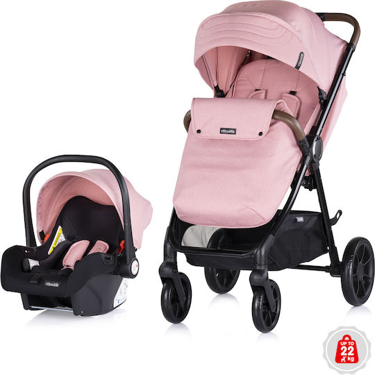 Chipolino Ultera 2 in 1 Baby Stroller Suitable for Newborn Pink Marshmallow 10kg