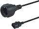 Equip IEC C14 - Schuko Kabel 0.25m Schwarz (112106)