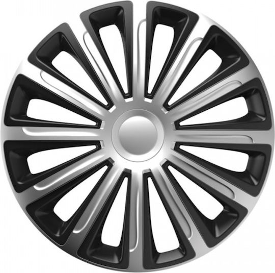 AMiO Auto Radkappen Set Hubcap Trend 4Stück 14" Silber/Silber