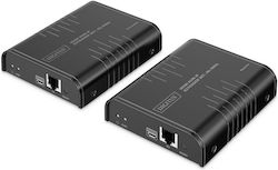 Extender Extender Over Cat.6 Twisted Pair Hdmi 4k/60hz Kvm Usb 2.0 Via 1g Ip Up To 120m/200m Max 253 Receivers Touch Screen
