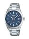 Casio Edifice Men's Battery Watch With Black Steel Bracelet