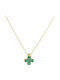 Senzio Belibasakis Women's Gold Cross 9K with Chain