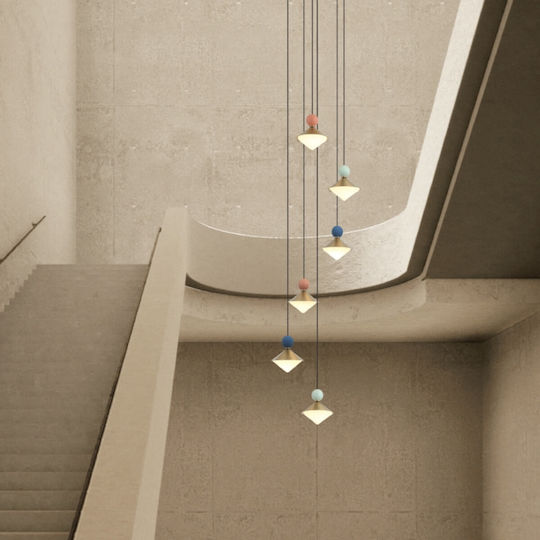 Zambelis Lights Κρεμαστό Φωτιστικό LED με Θερμό Λευκό Φως