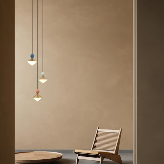 Zambelis Lights Κρεμαστό Φωτιστικό LED με Θερμό Λευκό Φως