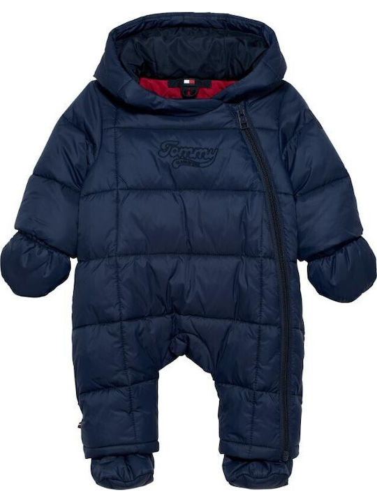 Tommy Hilfiger Body pentru Bebeluși de Ieșire Mânecă lungă Dark Blue