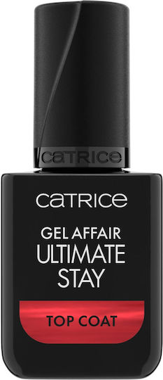 Catrice Cosmetics Gel Affair Ultimate Glossy Top Coat Μακράς Διαρκείας Διάφανο 10.5ml