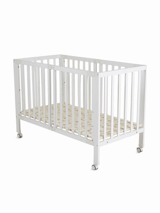 Cangaroo Βρεφική Κούνια Λευκή για Στρώμα 60x120cm