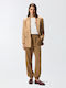 Pazzo Women's Fabric Trousers Brown