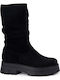 Suede Women's Ankle Boots Black